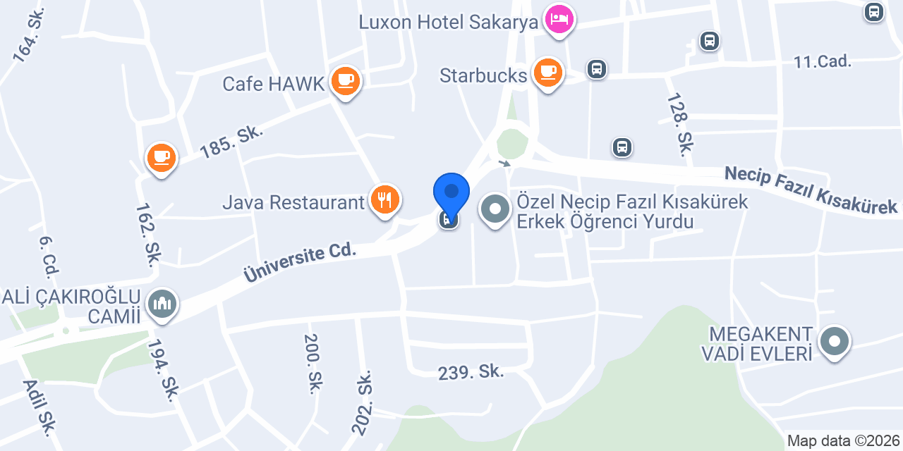 Birlik Vakfı Sakarya Şubesi konumu