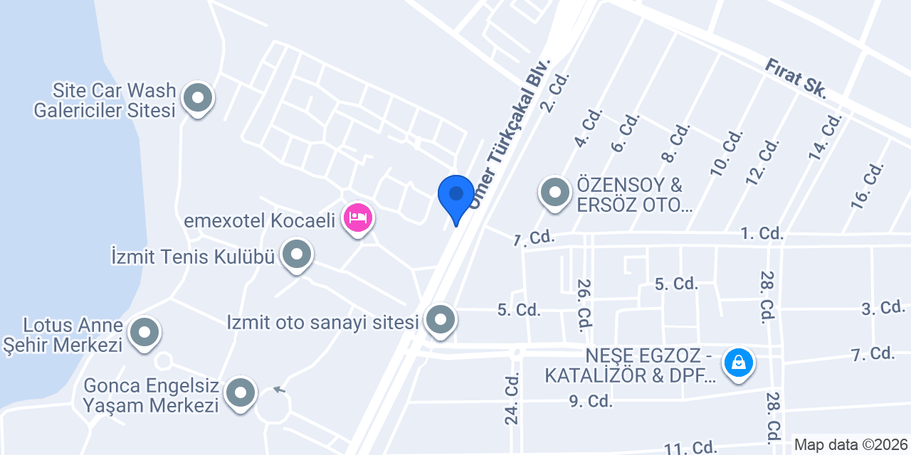 emex otel izmit spa & masaj Türk hamamı konumu