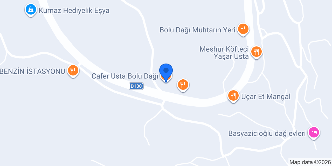 Cafer Usta Bolu Dağı konumu