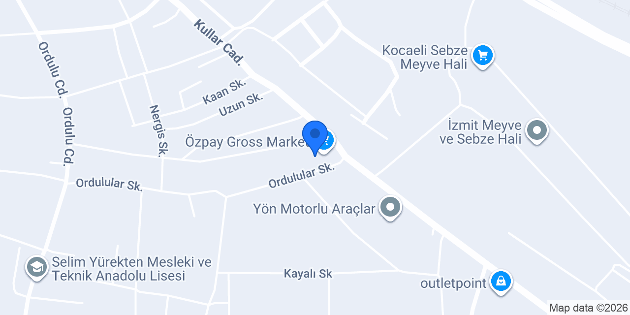 Özpay Tüketim Maddeleri konumu