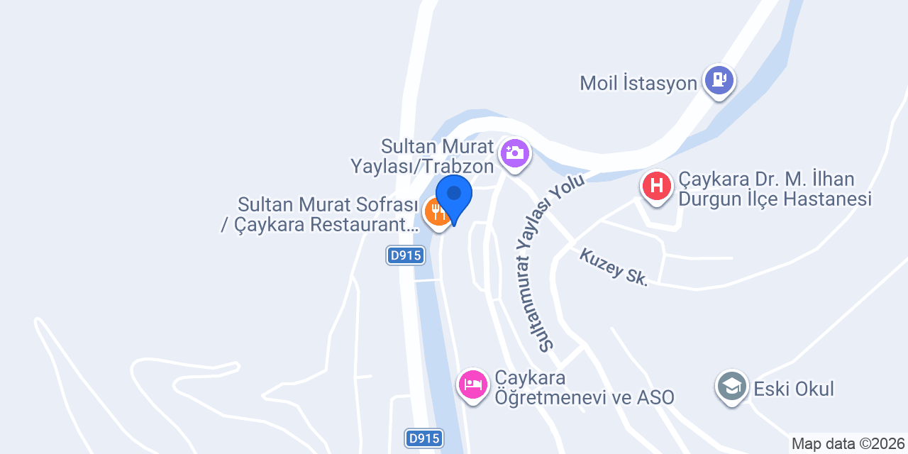Halkbank Çaykara Şubesi konumu
