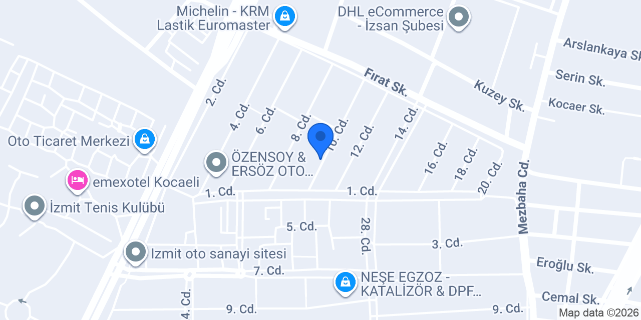 İzmit Ferforje Korkuluk konumu