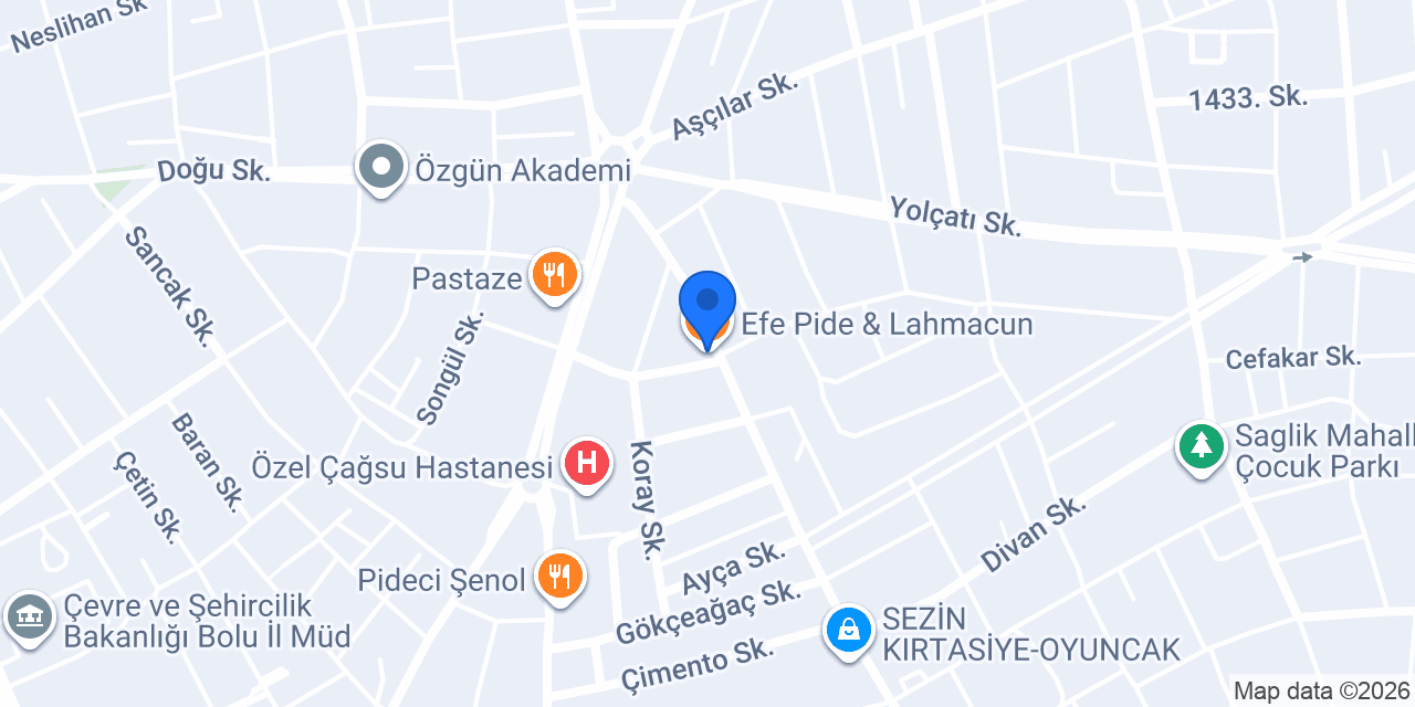 Efe Pide & Lahmacun konumu