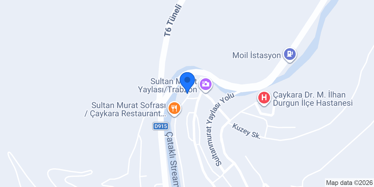 Çaykara Belediyesi konumu