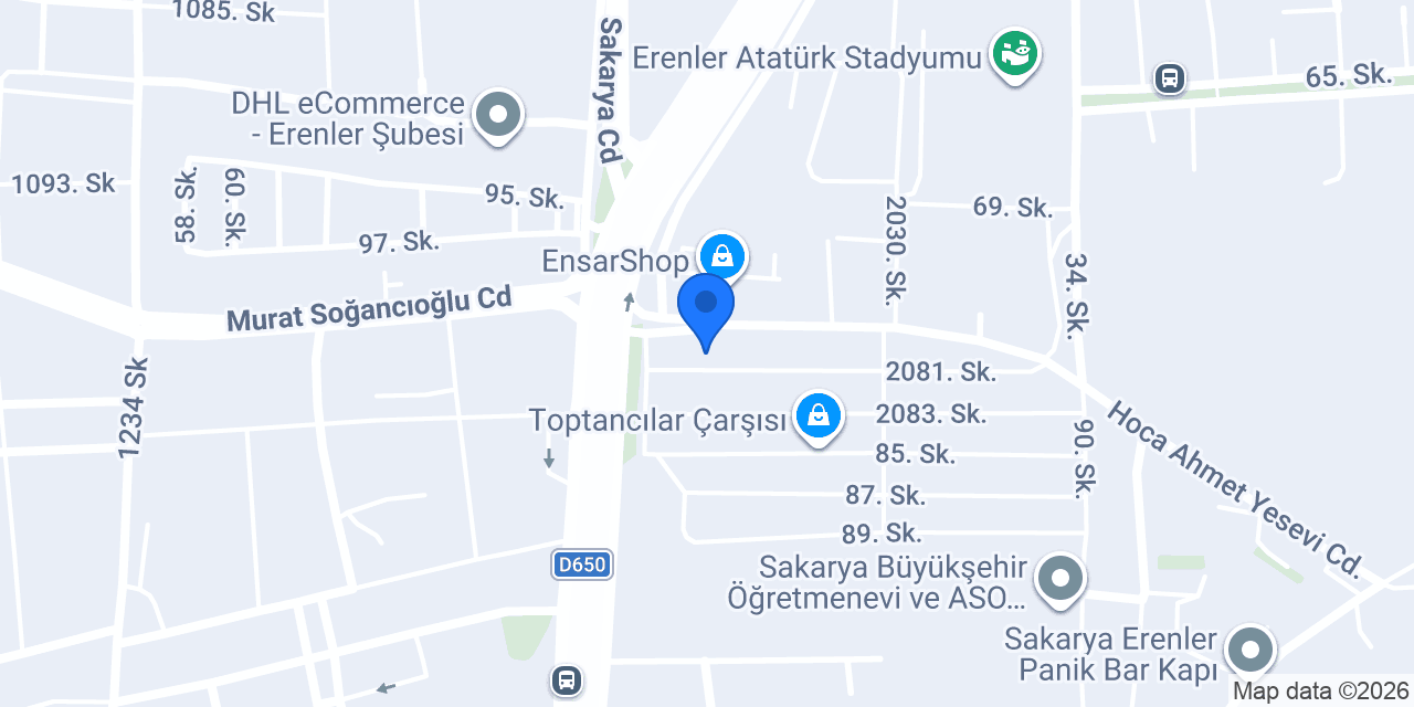 ATEŞ BAKKALİYE GIDA MAD.TİC.SAN LTD.ŞTİ. konumu