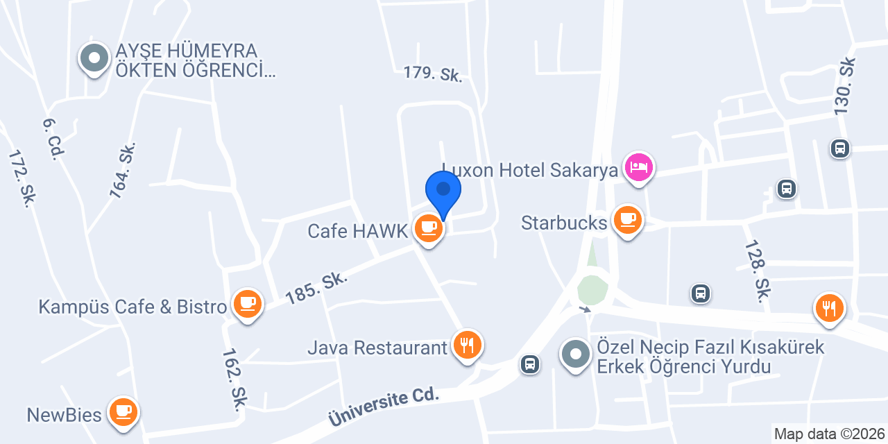KYK Sakarya Kız Yurt Müdürlüğü konumu