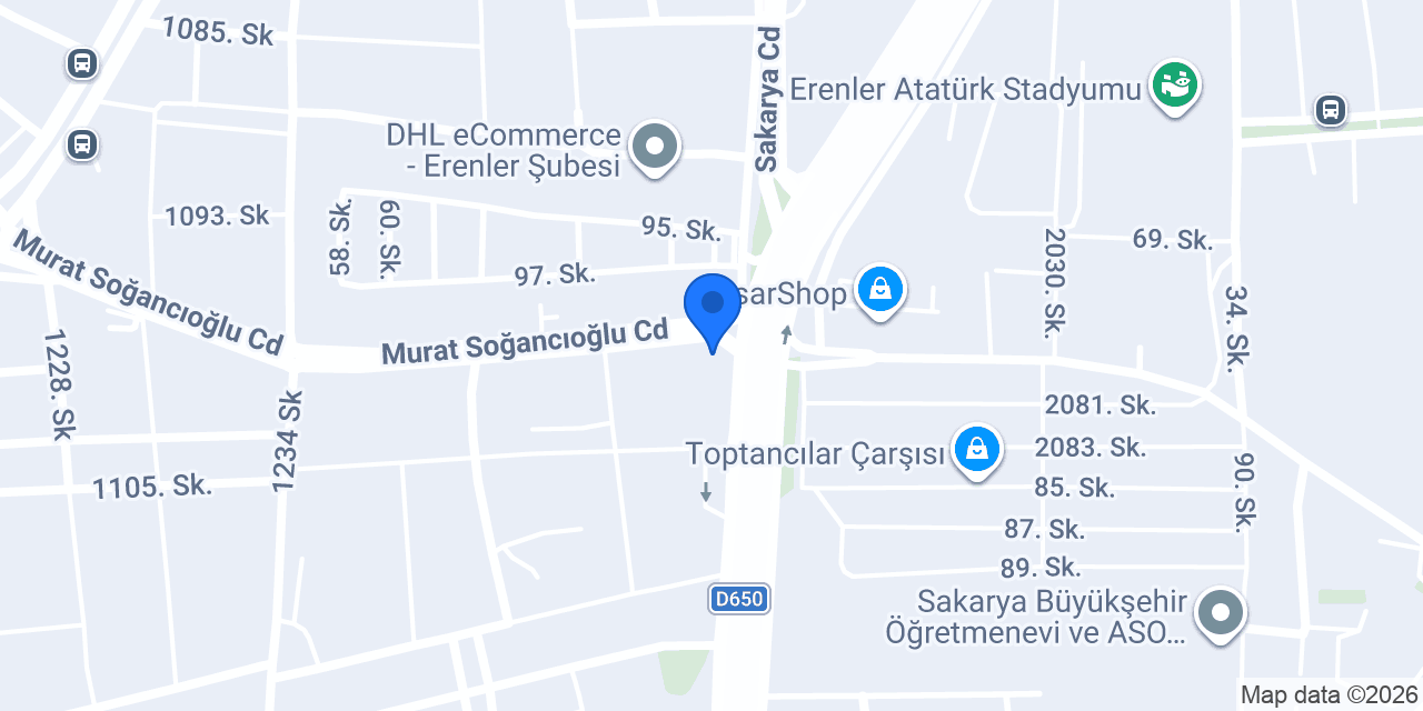 Yapı Kredi - Erenler Şubesi konumu