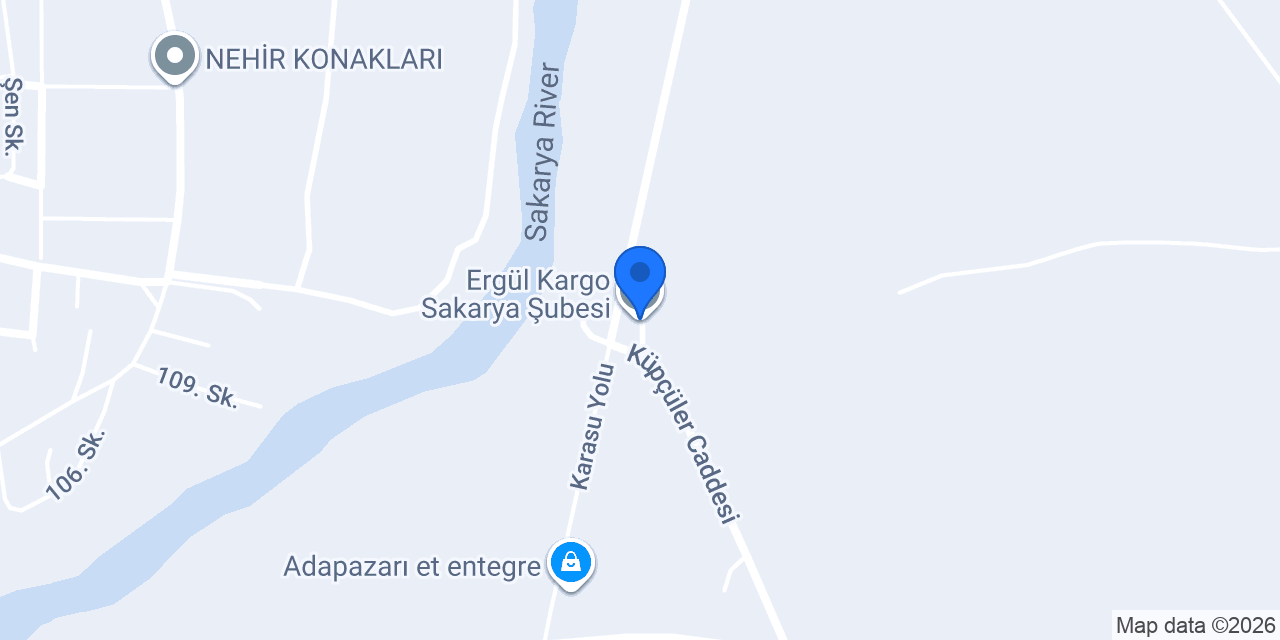 Ergül Kargo Sakarya Şubesi konumu