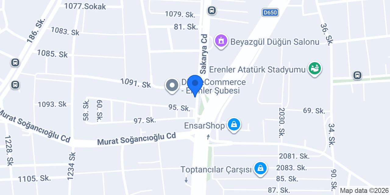 VakıfBank Erenler Şubesi konumu