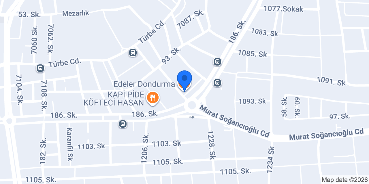 Edeler Dondurma konumu