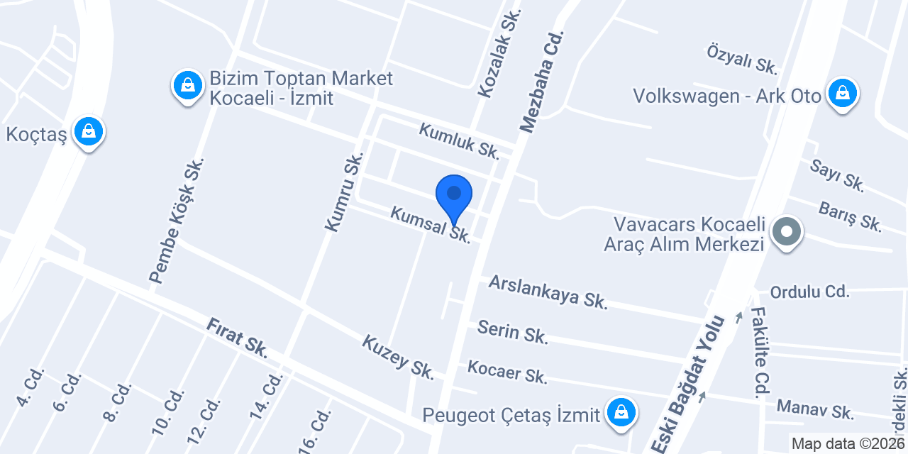 Murat Mercedes Çıkma Parça konumu