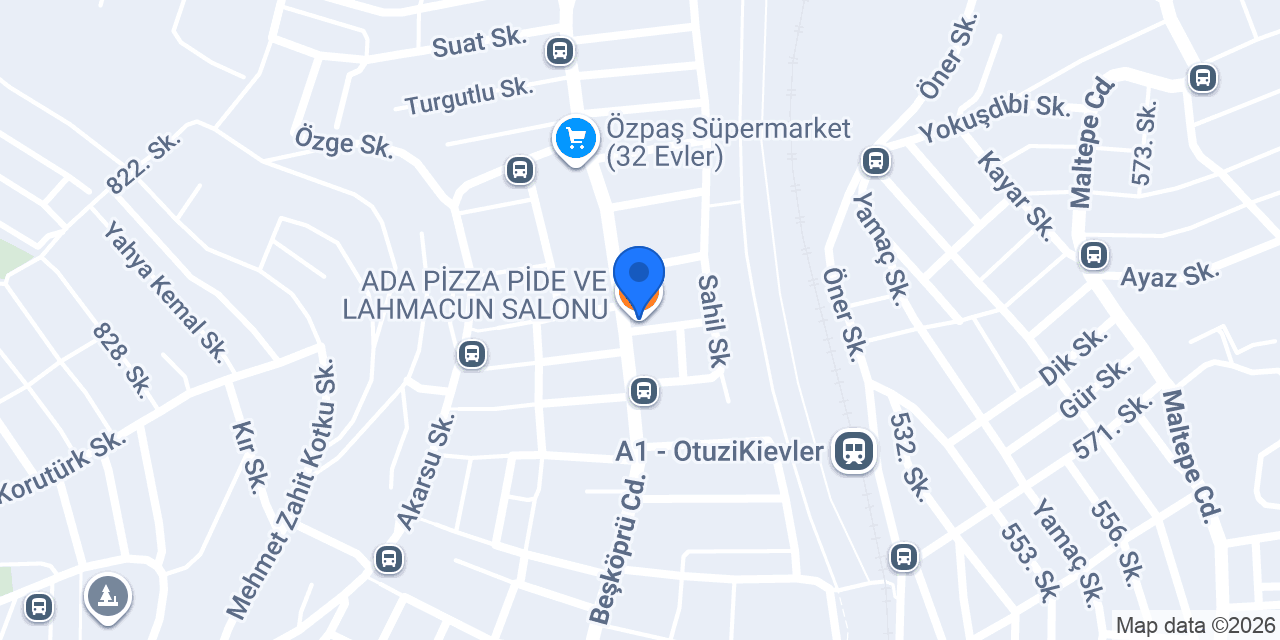 ADA PİZZA PİDE VE LAHMACUN SALONU konumu