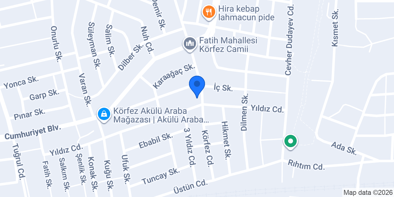 Diş Hekimi Arda Türköz konumu