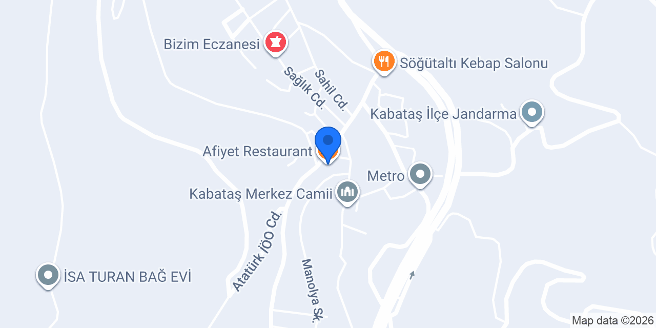Afiyet Restaurant konumu