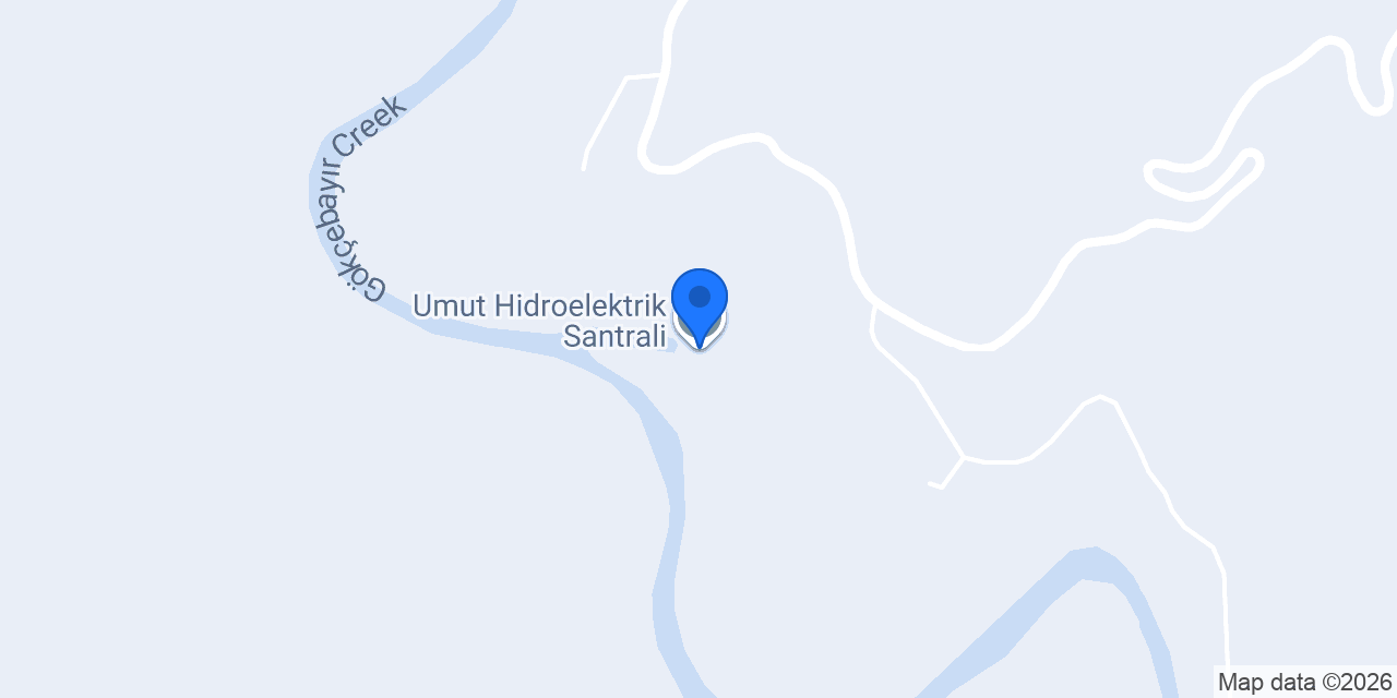 Umut Hidroelektrik Santrali konumu
