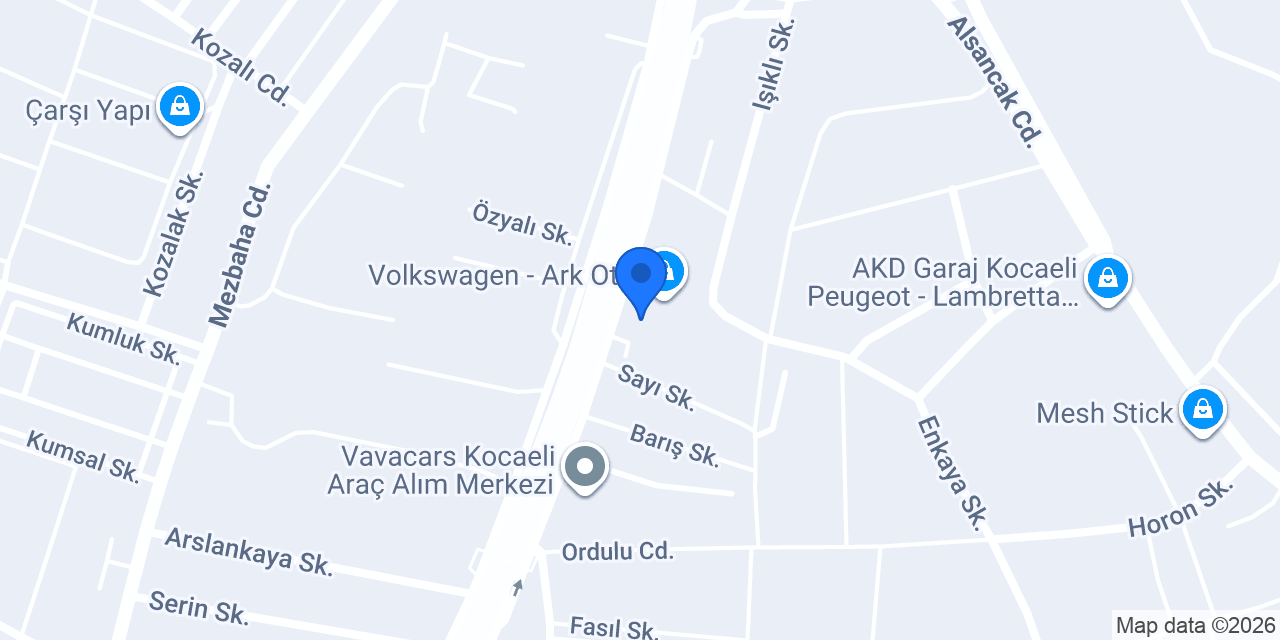 Audi - Ark Oto konumu