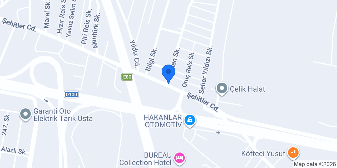 Özcan Ekmek Fırını konumu