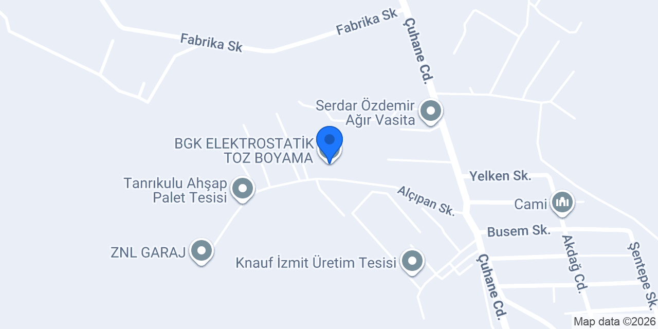 BGK ELEKTROSTATİK TOZ BOYAMA konumu
