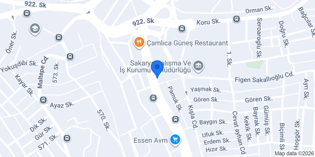 Akova Duşakabin konumu