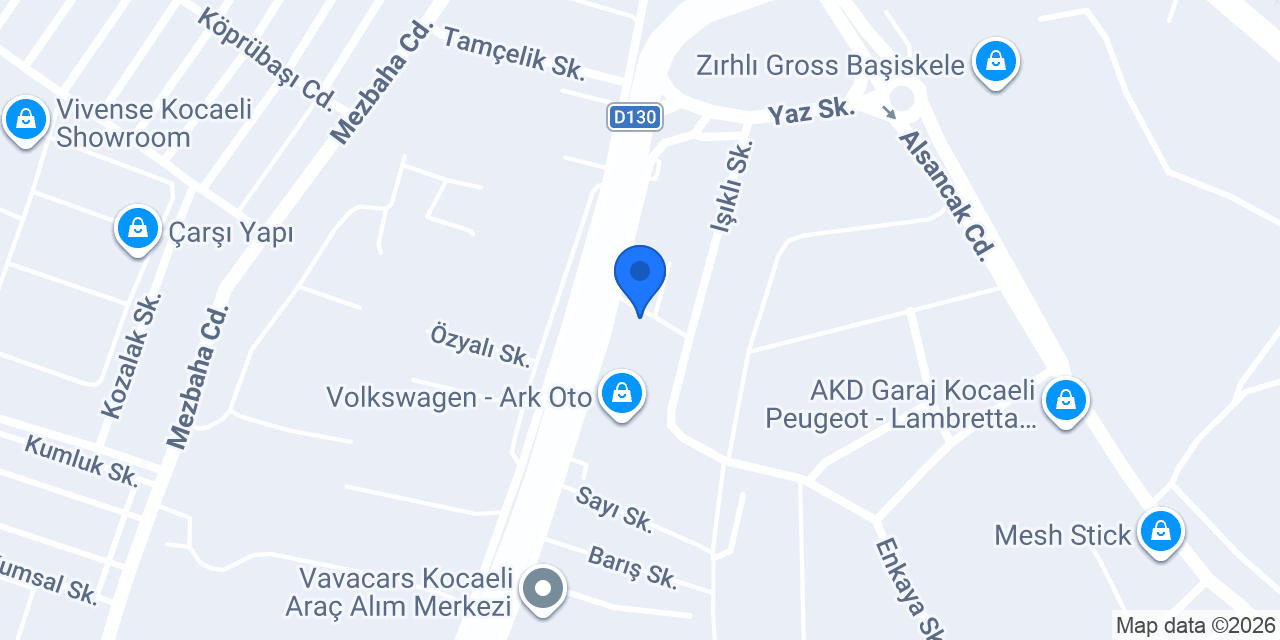 Honal Motorlu Araçlar İzmit konumu