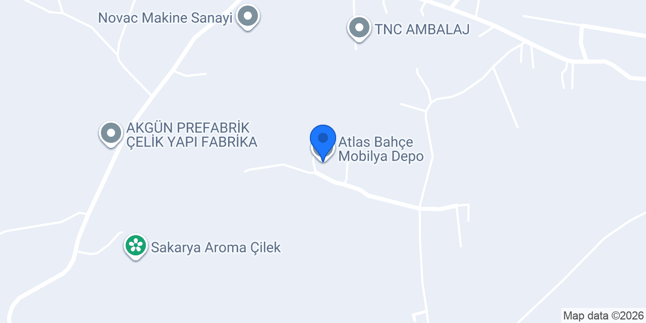 Atlas Bahçe Mobilya Depo konumu