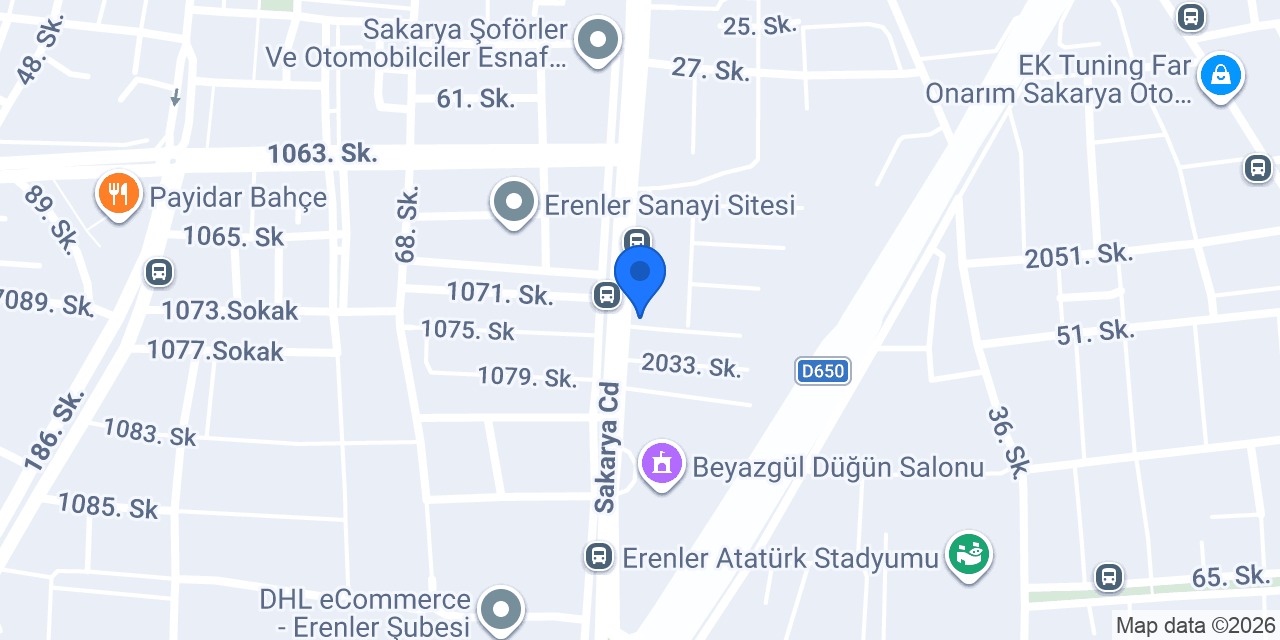 Türkiye İş Bankası Erenler/Sakarya Şubesi konumu