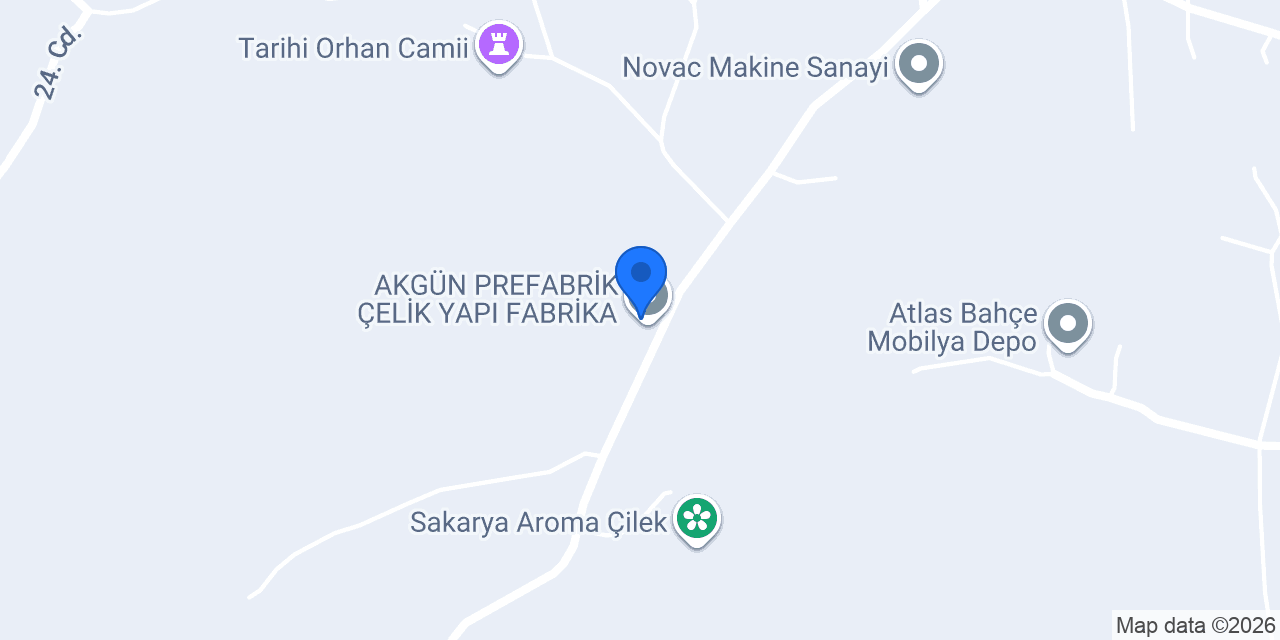 AKGÜN PREFABRİK ÇELİK YAPI FABRİKA konumu