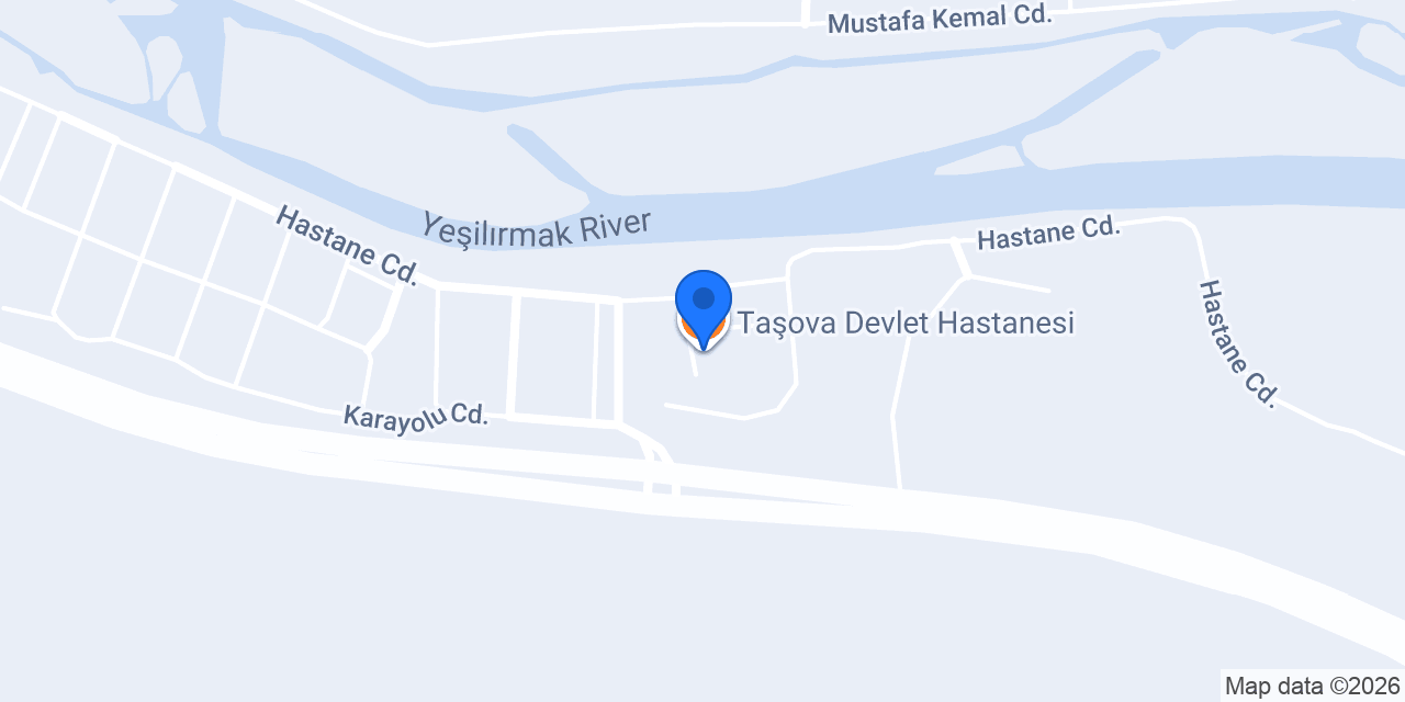 Taşova Devlet Hastanesi konumu