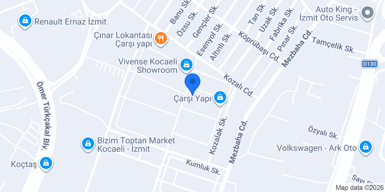 Europcar İzmit konumu
