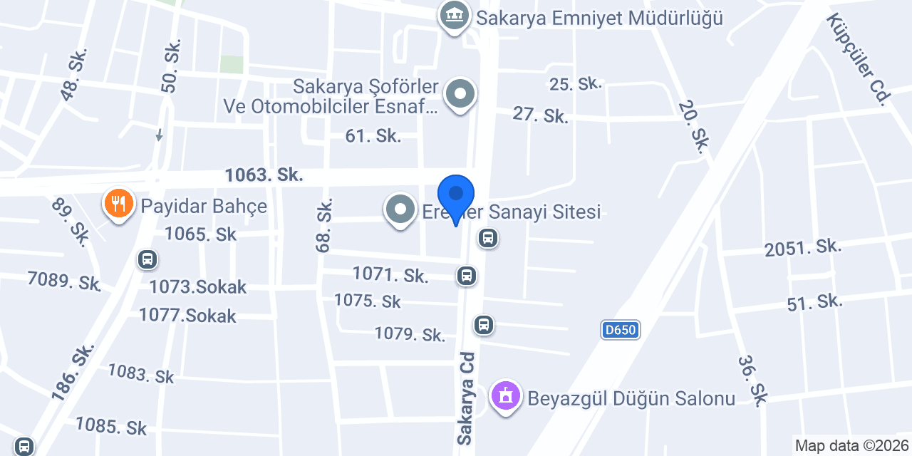 Özcan otomotiv konumu