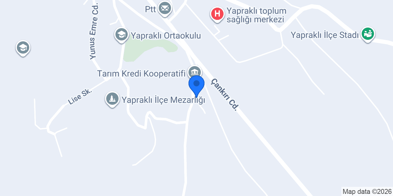 Yapraklı Aile Sağlık Mer. konumu