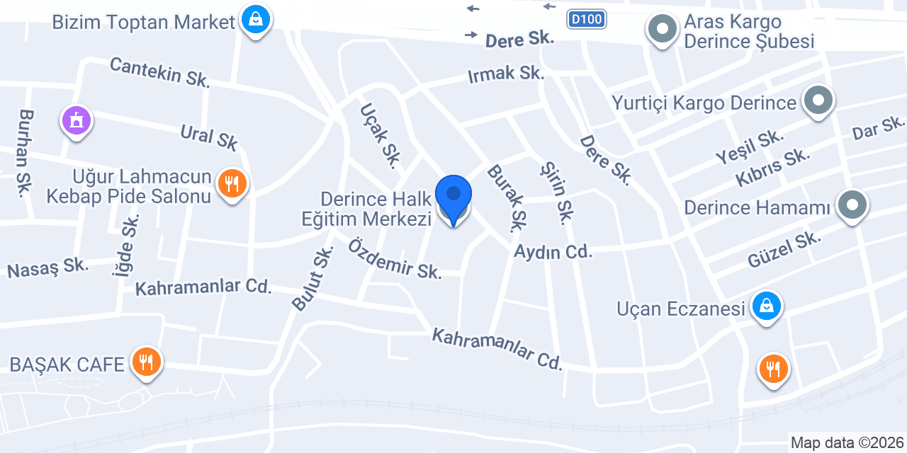 Derince Halk Eğitim Merkezi konumu