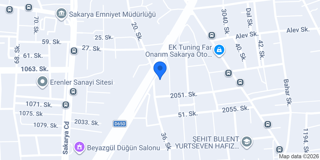Oto Coşkun konumu