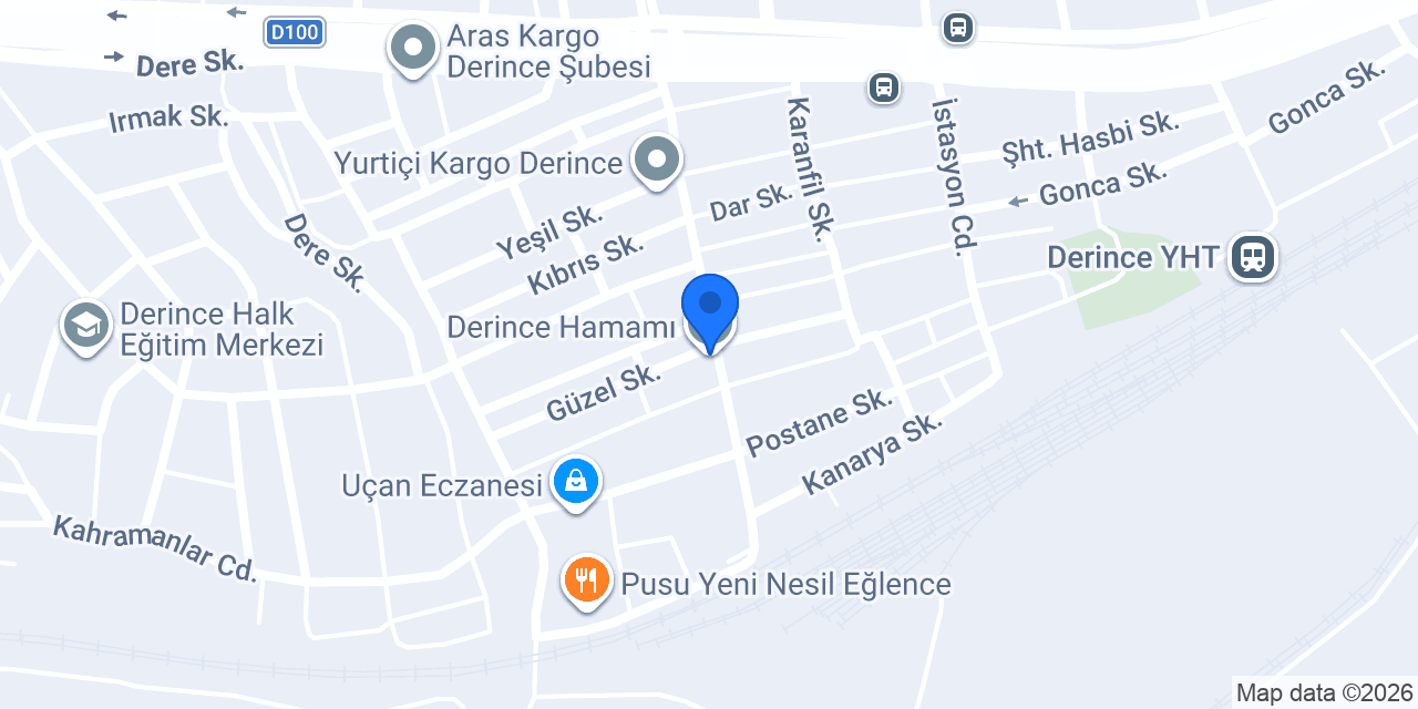 Derince Hamamı konumu