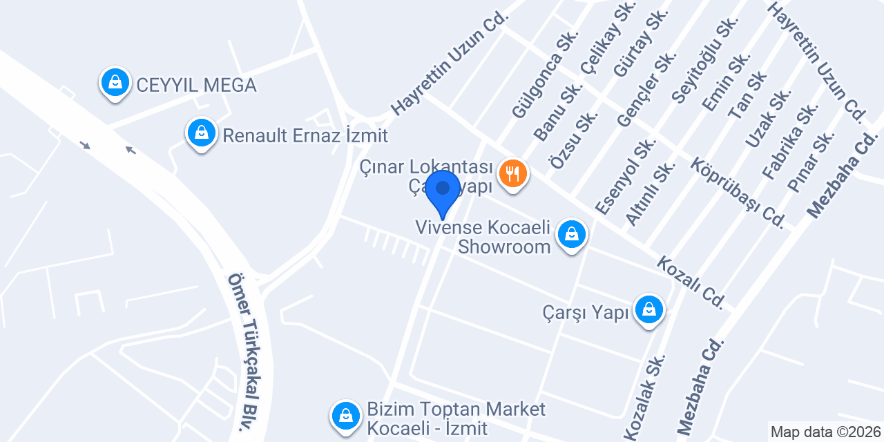 EKYAPI İNŞAAT DEKORASYON SANYİ VE TİCARET LİMİTED ŞİRKETİ konumu