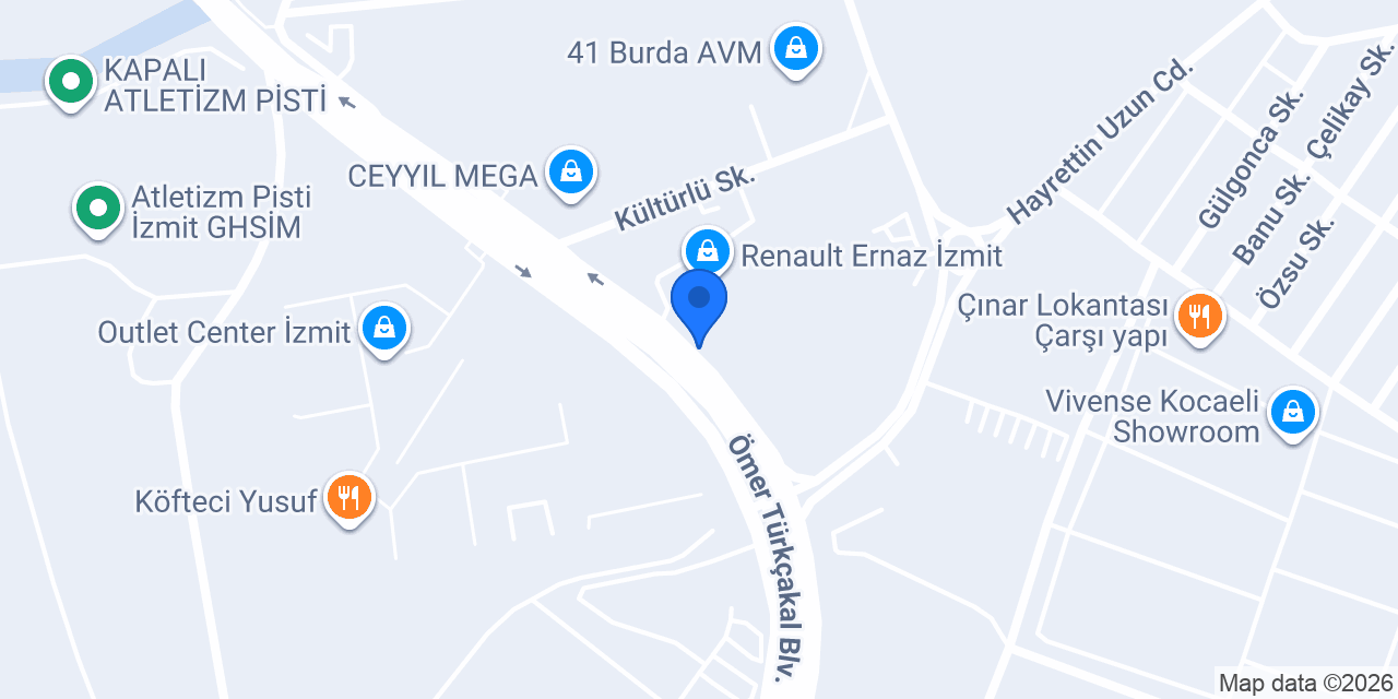 Onat Otomotiv konumu
