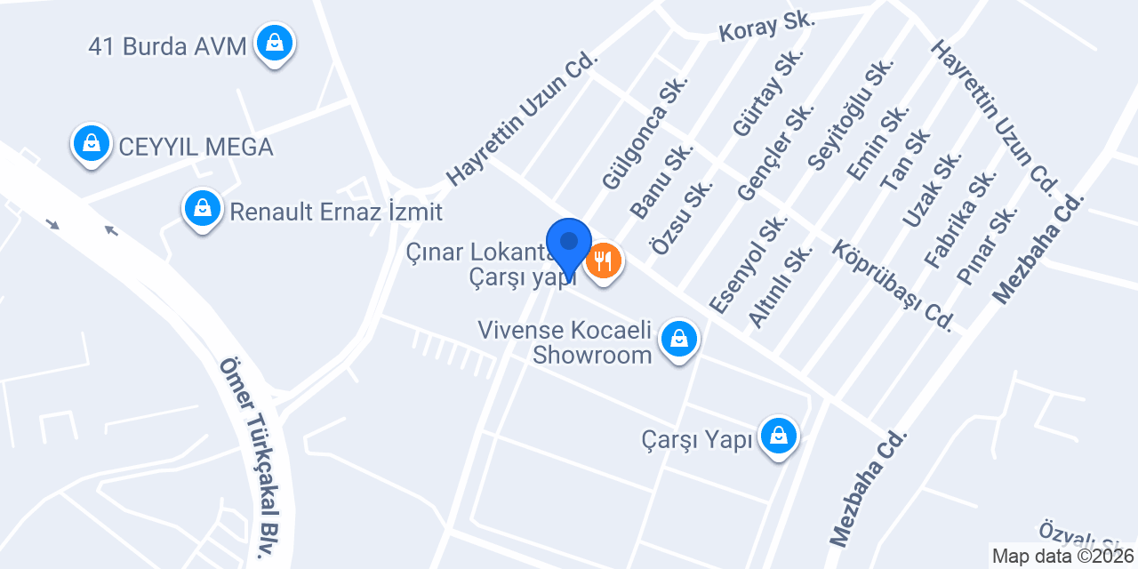 Şirinoğlu Faktoring Kocaeli İzmit Şubesi konumu