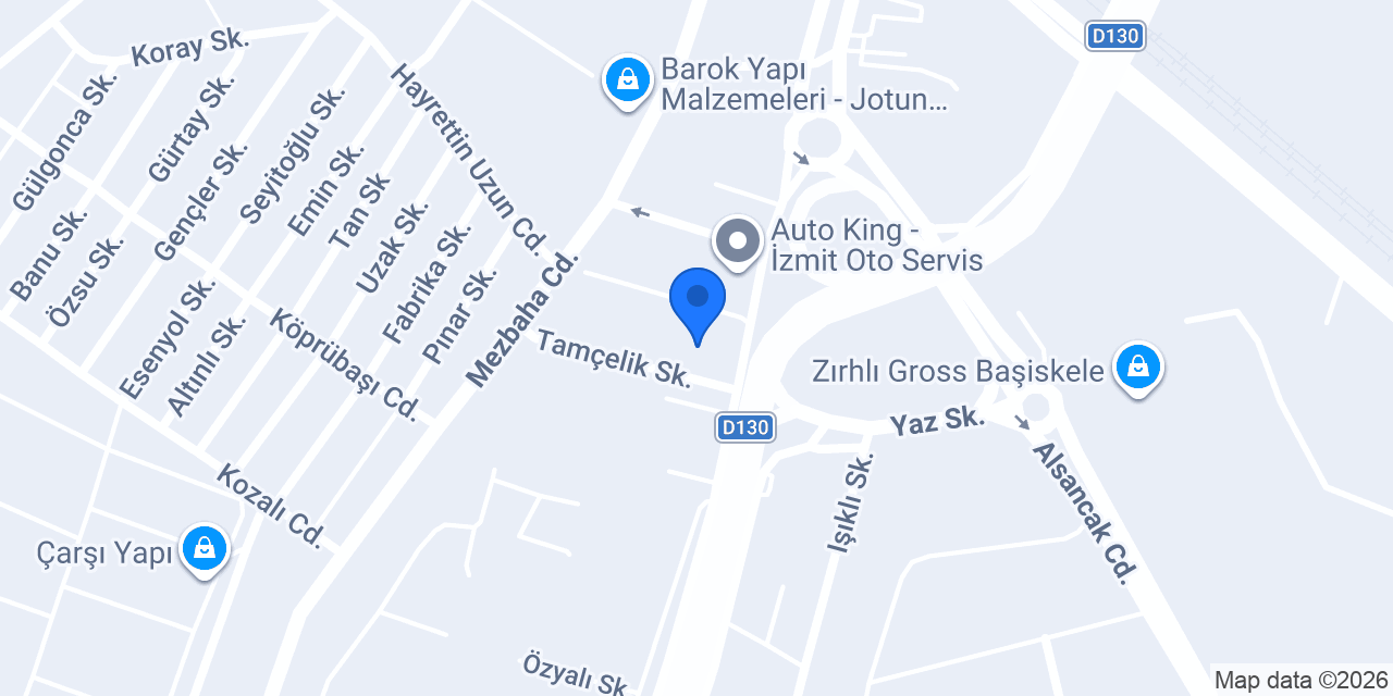 Hacıoğlu Metal Yapı Malzemeleri konumu