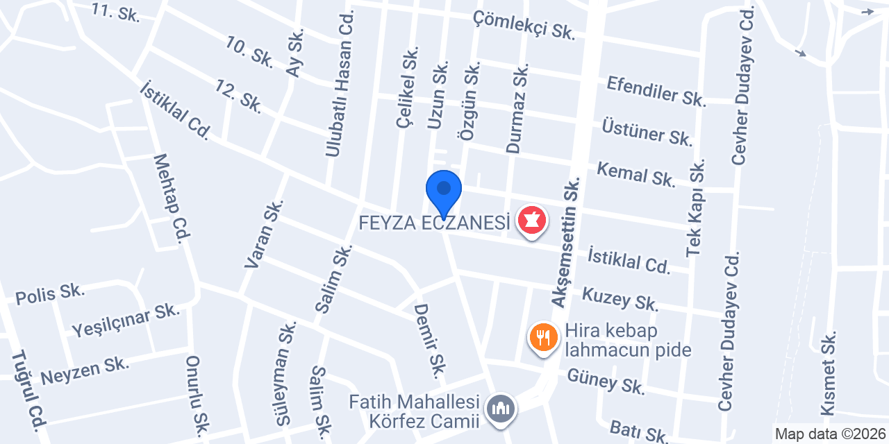 Öz Maraş Dondurma konumu