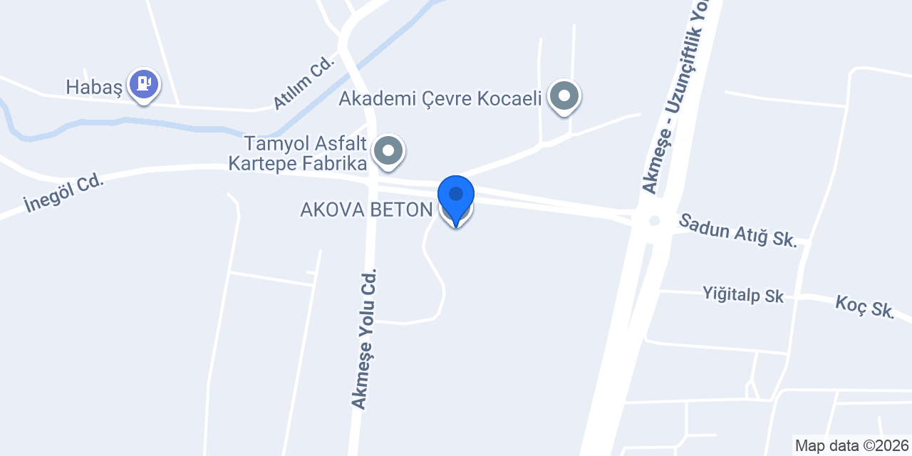 AKOVA BETON konumu