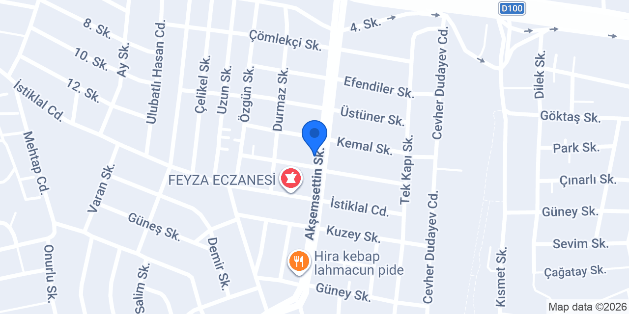 Kiraz Dondurma 95 Evler konumu