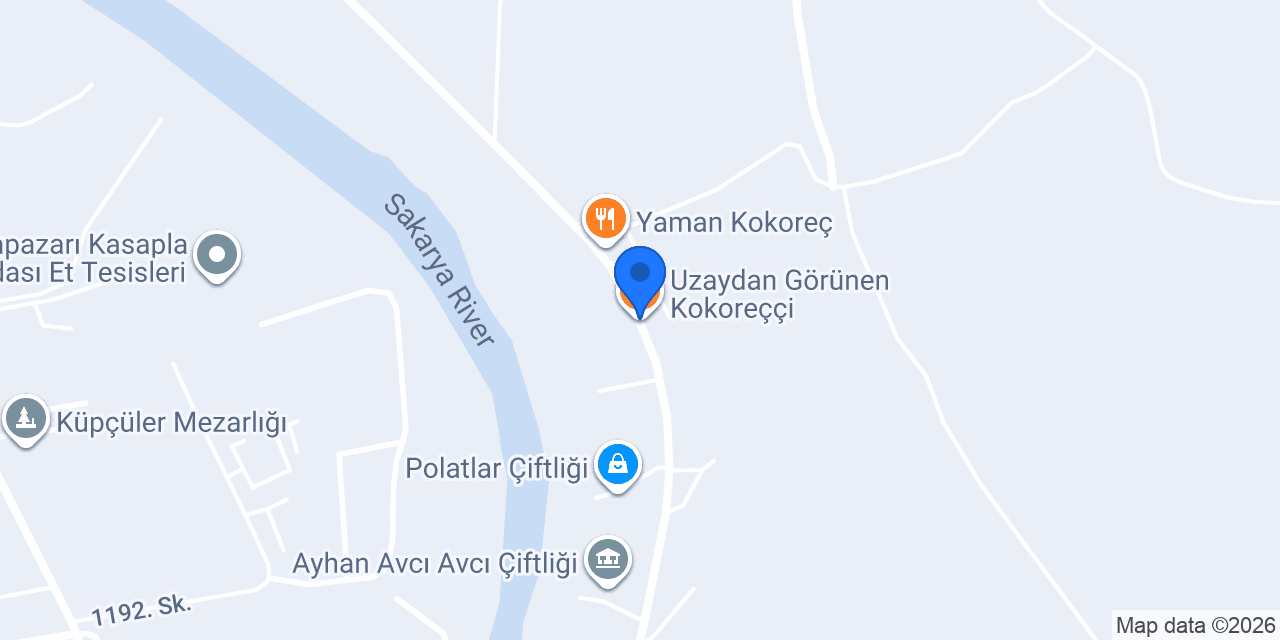 Uzaydan Görünen Kokoreççi konumu
