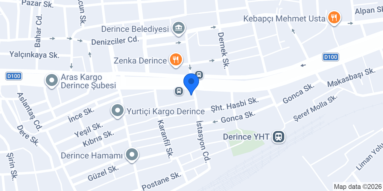 Derince Islama Köfte konumu