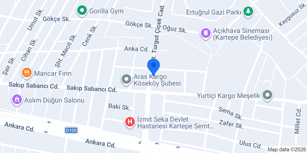 Ayaz Pastanesi konumu