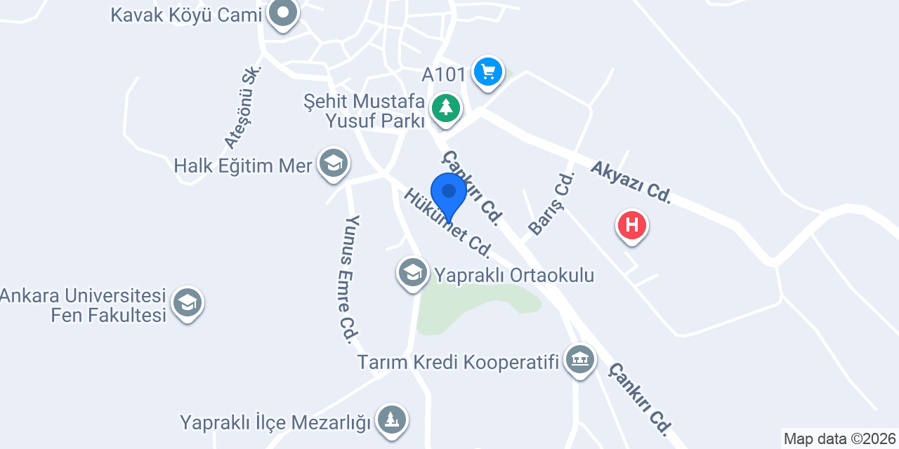 Yapraklı İlçe Emniyet Amirliği konumu
