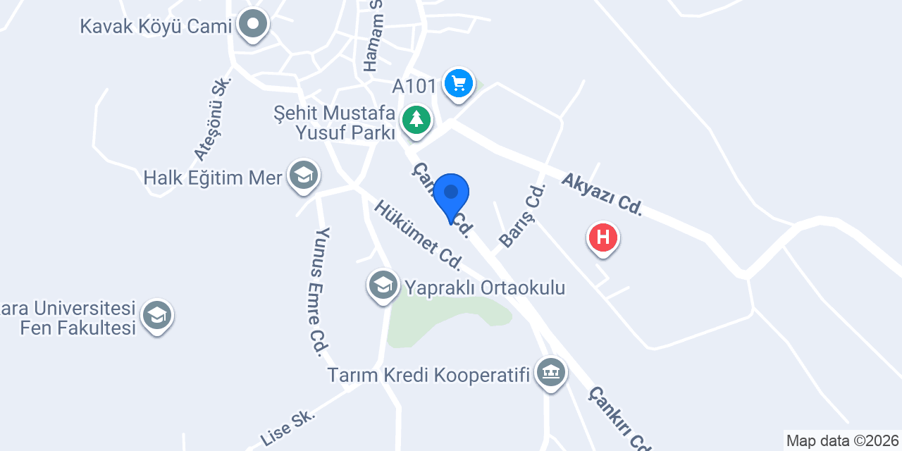 Yapraklı İlçe Jandarma konumu