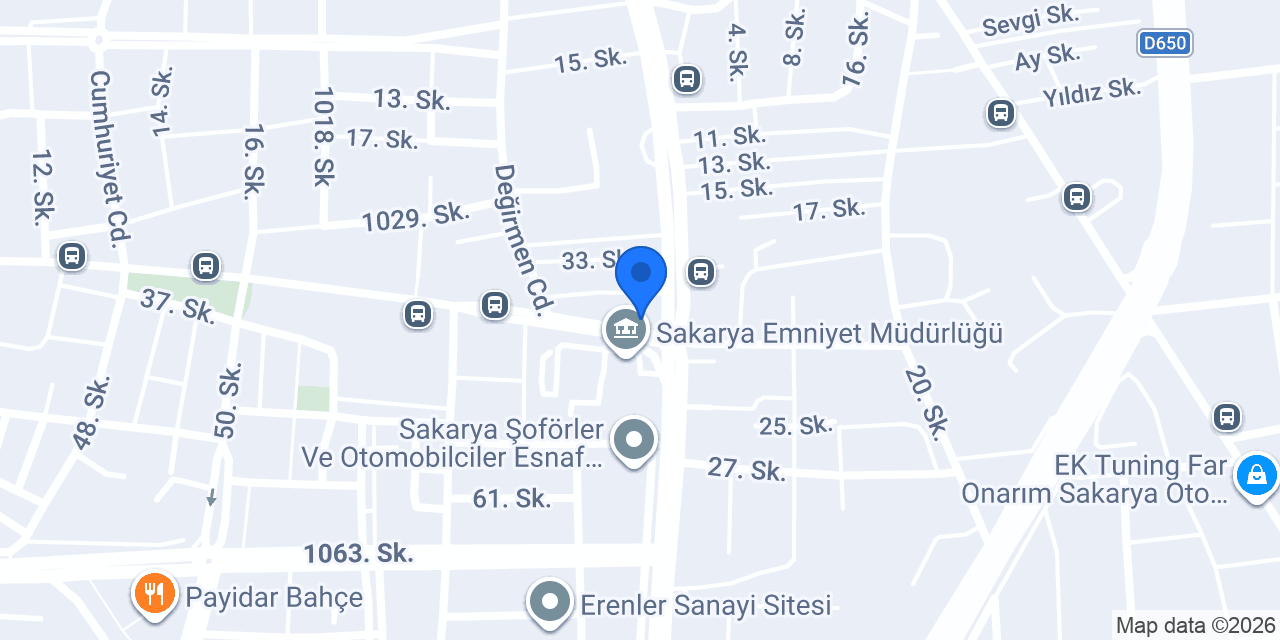 Erenler Emniyet Taksi konumu