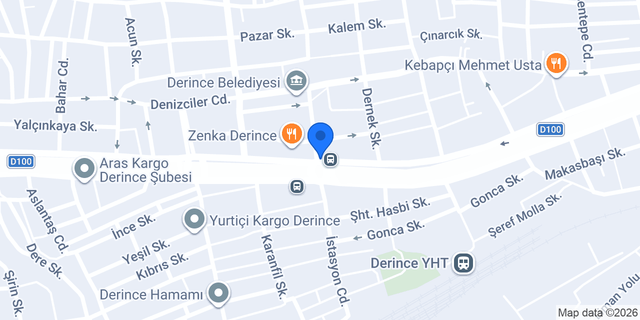 Derince saray taksi konumu