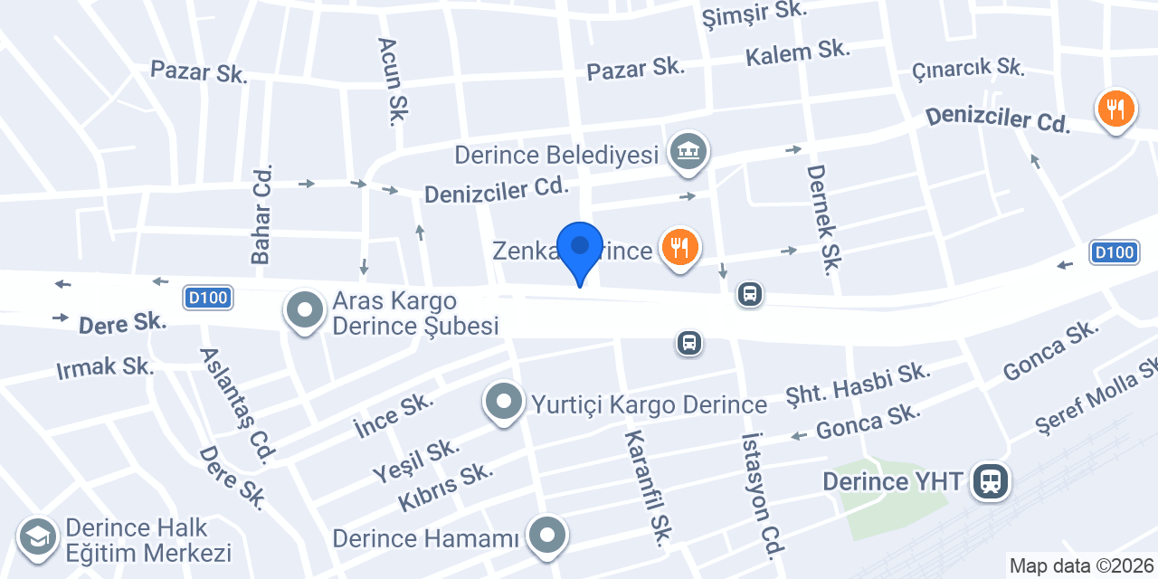 Yapı Kredi Bankası - Derince Şubesi konumu