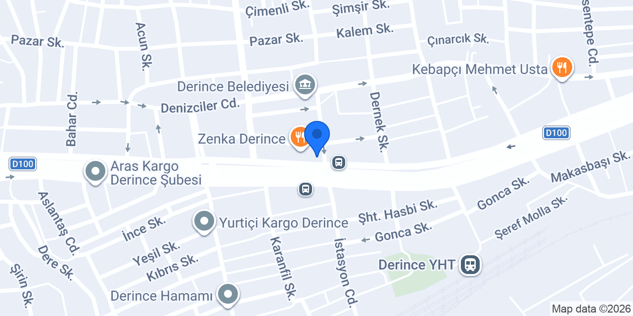 Bereket Döner - Kocaeli Derince konumu
